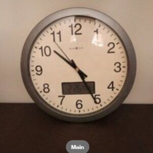 Howard Miller Chronicle LCD Wall Clock. Model 675195,